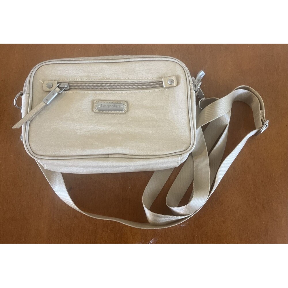 Baggallini RFID Festival Belt Bag Waist Crossbody Anti-Theft Gold Convertible